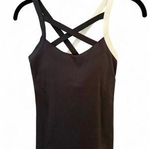 Reebok Black and white activewear top